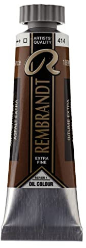 Rembrandt Couleurs à l'huile - Bitume 414 - Qualité extra-fine - Très grande résistance à la lumière - Tube de 15 ml
