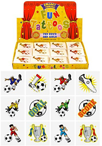 Football Tattoos, pack of 24, assorted