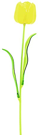 EUROPALMS Kristalltulpe, Kunstblume, gelb 61cm 12x | Edle, vielseitige Ganzjahresdeko