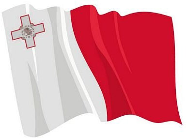 Autoaufkleber Sticker Fahne Malta wehend Flagge Aufkleber