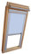 Hochwertiges Verdunkelungsrollo Rollo mit Seitenschienen für Velux DKL Y-EP VL Y,VU Y,VK,VKU Y47 hellblau // Verdunkelungsrollo/Verdunkelungs-Rollo/Fensterrollo