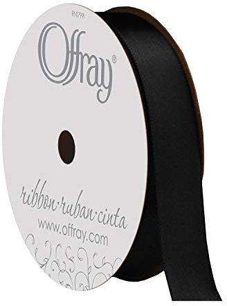 Berwick Offray 072059 Satinband, 1,5 cm breit, 1,5 m, Schwarz
