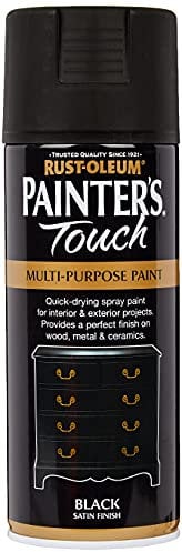 Rust-Oleum AE0050001E8 400ml Painter's Touch Spray Paint - Satin Black,Packaging May Vary