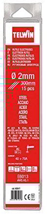Telwin Electrodes Rutiles pour Soudage D. 2mm 15 Pieces