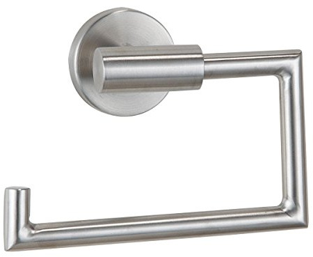 axentia Toilettenpapierhalter aus Edelstahl - WC Rollenhalter Wand inklusive Befestigung - Design Klopapierhalter zur Wandbefestigung im Bad, modern & elegant
