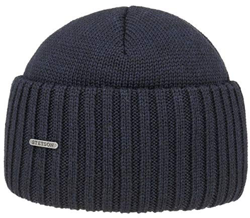 Stetson Herren Merino Wolle Mütze Hut EIN Größe Dunkelblau, Marine (2), Einheitsgröße