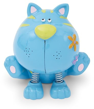 Mousehouse Gifts - Blue Cat Piggy Bank with Spring Legs, Charming Money Box for Kids, Boys & Girls