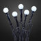 hellum Kugel Lichterkette mit Timer, LED Lichterkette innen mit 20 Weiße LED Kugeln, Partybeleuchtung beleuchtet 190cm, Batteriebetrieben indoor für Party, Gerten, Weihnachten Dekoration, 521184