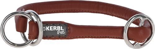 Kerbl 81096 Rundleder-Halsband Roma mit Stopper, Braun (cognac), 55 cm, 8 mm, 50 ml (1er Pack)