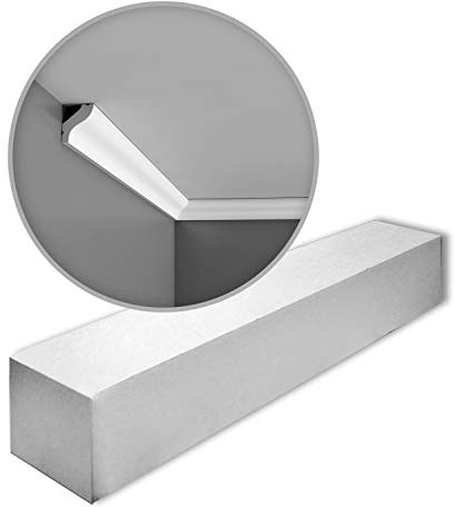 Orac Eckleisten CB500N-box-10 200 cm x 2,5 cm x 1,8 cm aus extrudiertem Polystyrol (LDPS) nicht grundiert 10 Leisten / 20 m