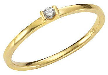 Orolino Damen Ring 585/- Gold Glänzend Brillant gelb 0,04ct. 067370081-1