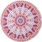 LB Mandala,Blumen_Rund Fläche Teppich Wohnzimmer Schlafzimmer Badezimmer Küche Bodenmatte Inneneinrichtung,80x80 cm