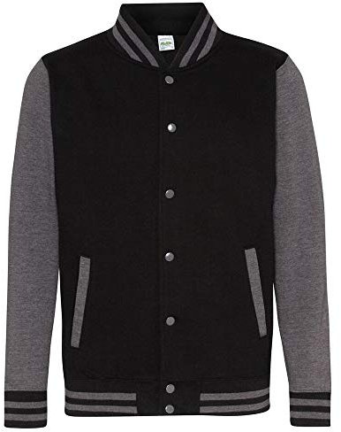 AWDis Unisex College-Jacke (L) (Schwarz/Graphit)
