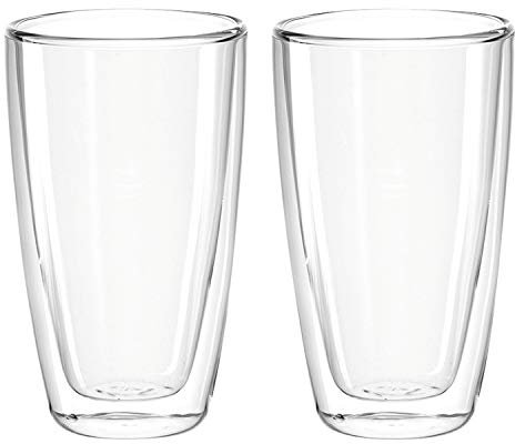 montana :enjoy Becher, doppelwandig, 2-er Set, 330ml, Höhe 13cm, spülmaschinengeeignet, Klarglas, 057226