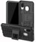 Yiakeng Samsung Galaxy A40 Cover, Doppio Strato Silicone Antiurto Far Cadere Protezione con Kickstand Custodia per Samsung Galaxy A40 (Nero)