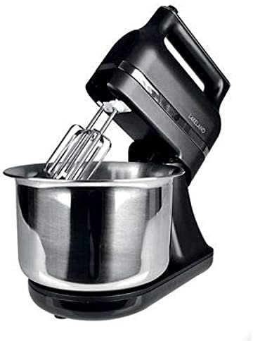 Lakeland 5 Speed Hand Mixer & Stand Mixer with Rotating Bowl Matt Black 3.5L