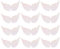 NUOBESTY 12 stücke engelsflügel stoff flügel patches für diy handwerk haarschmuck Glitzer Stoff FlüGel Weihnachtsfeier Deko Requisiten (rosa)