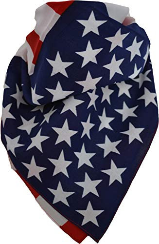 normani 3 × Rocker & Biker Bandana Cap Kopftuch Halstuch in vielen Ausführungen Farbe USA-Fahne