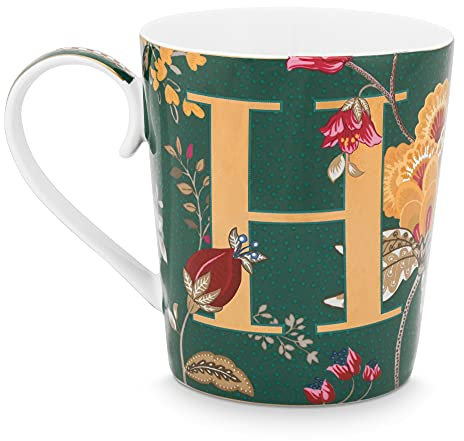 PIP STUDIO 51002257 Floral Fantasy Alphabet Becher green H 0,35 l (1 Stück)