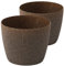 Tymar Blumentopf, 2er-Pack, Runde Form, Übertopf ((2pack) Espresso, ø 30 cm)