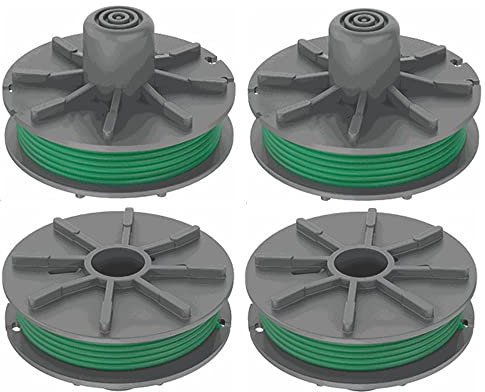 Gardena 5309-20 Ersatzspule für Rasentrimmer Gardena Power Cut Plus 650/30 Art.9811 Rasentrimmerspulen Rasentrimmerfaden, Fadenspule Kompatibel mit Gardena 5309-20 (4 Stück)