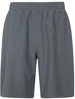 Mountain Warehouse Hurdle Mens Running Shorts - Lightweight, Quick Wick, Elastic Waistband Pants, Mesh Pockets - for Spring Summer, Cycling, Hiking, Gym Charcoal M