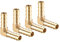 PATIKIL 4 Pezzi Gomito Tubo Tubatura Connettore Attacco 10mm Raccordo Ottone Flessibile 90 Gradi Barb Ottone Flessibile Raccordo per Aria Acqua Olio Gas Carburante