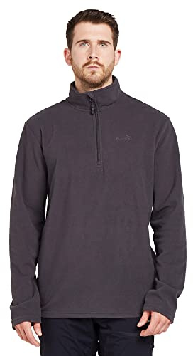Peter Storm Mens Bracken Half Zip Fleece with Fitted Collar & Hem, Lightweight 60g Brushed Microfleece Midlayer Pullover (UK, Alpha, XL, Regular, Regular, Grey)