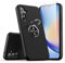 KRAFTCARE Hülle für Samsung Galaxy A34 5G mit 1 Pack Panzerglas Schutzfolie, Handyhülle mit Eingebetteter 360° Grad Ring, Magnetische Schutzhülle Stoßfest Cover Case für Samsung A34 5G,Schwarz