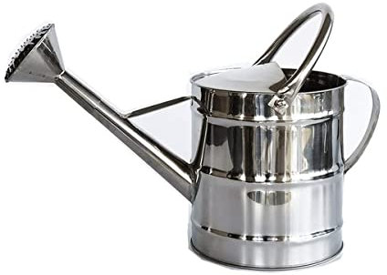 Regadera de Acero Inoxidable de 8L / 12L con Recubrimiento Antioxidante para Jardines, Huertos y Plantas Verdes - Regadera de Acero galvanizado Ideal para Riego