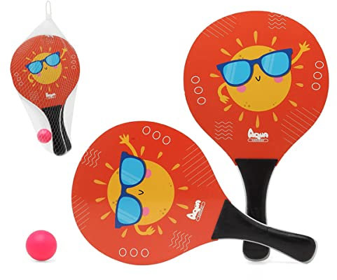 Palas de Playa con Pelota 33 x 19 x 0,5 cm Naranja