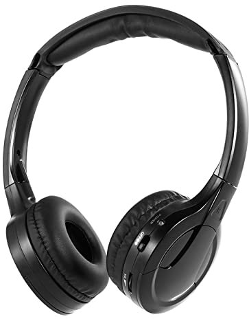 ERYUE Infrarot Kopfhörer,IR Infrarot Wireless Auto Kopfhörer Stereo Headset Verkabelt Kopfhörer Dual Channel für In-Auto DVD-Player