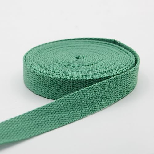 Leduc 3 Meter Gurt aus Baumwolle, für Gepäck, Griff, Tasche, Gürtel, Gurt, Geschirr, Rucksack, Lederwaren, hochwertig, Grün (58), 4 cm