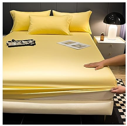 OBONG Drap-Housse en Jersey De Qualité Supérieure 120 X 200 Cm Surmatelas 100% Coton for Matelas De 150X200 180X200 À 25 Cm De Hauteur Cache Sommier (Color : F, Size : Queen)