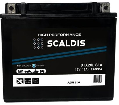 Batterie moto SCALDIS HP DTX20L-BS SLA 12 V 18 AH 270 AMPS
