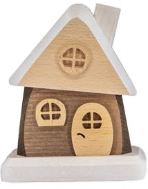 Holzwaren Egermann großes Räucherhaus aus Holz - Hübsches Rauchhaus in der Farbe: Braun - Maße: ca. 15 x 13 x 8 cm - Made in Germany