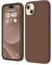 COFFKER Silicone Case for iPhone 15 Plus, Full Body Shockproof Protective Cove, Soft Anti-Scratch Microfiber Lining, Ultra-Thin Slim Cover Phone Case for iPhone 15 Plus 6.7, Light Brown