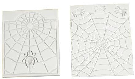 2-teiliges Halloween Spinnennetz Silikonform Set DIY Fondantform Spinnennetze Backform Kuchendekorationswerkzeuge Spinnennetze Silikon Fondantform
