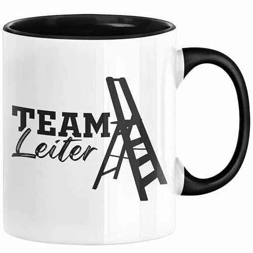 Team-Leiter Chef Geschenk Lustig Tasse für Chef vom Team Abteilungsleiter (Schwarz)