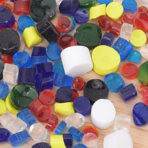 MUCOFEI 100g Mixed Glass Frits COE 90 Fusing Glass for Microwave Kiln Fusible Glass Supplies