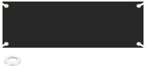 PATIKIL Großer schwarzer leerer Banner und Schilder 2 x 6 Fuß, 1 Satz Polyesterstoff-Sublimationsbanner mit Aufhängeseil für Geschäfte im Freien, bemalbarer DIY-Bannerschild.