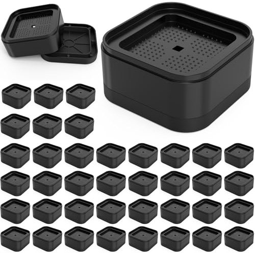 appacare Confezione da 40 rialzi regolabili per gambe del letto, 3,5 cm, alzate quadrate per letto/scrivania/divano/sedia/divano/letto/armadio