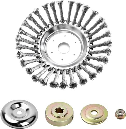 Unkrautbürste, Unkrautbürste für Freischneider, Geeignet für Unkrautvernichter und Freischneider,6 Zoll