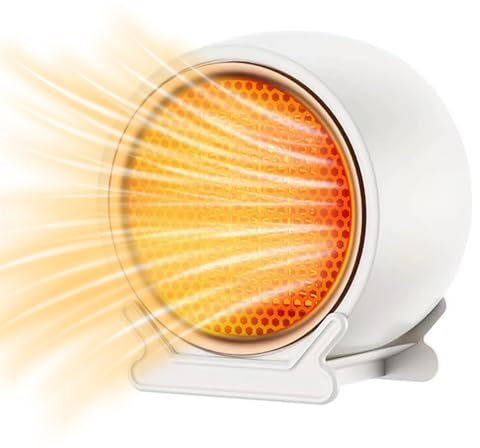 Chauffage électrique à faible consommation, radiateur soufflant en céramique 1200 W/2000 W, mini radiateur électrique portable 220 V, chauffage rapide PTC, pas de lumière et faible bruit, 2 modes - Bl