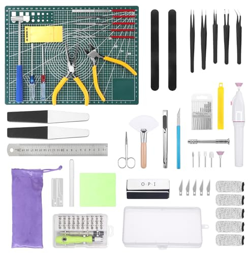 Fippy 101 Stück Modellbau Werkzeug Set, Gundam Modeler Grundwerkzeuge Hobby-Werkzeugsatz für Gundam Auto Modellbau Reparieren und Befestigen