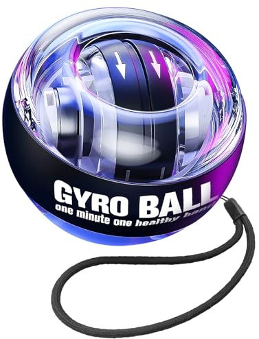 Cretee Handgelenktrainer-Ball, Auto-Start, Handgelenkstärker, Gyroskopischer Unterarm-Trainer, Gyro-Ball zur Stärkung von Armen, Fingern, Handgelenkknochen und Muskeln