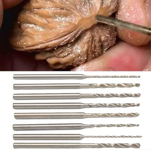 Broca HSS para carpintería, 0 tamaños de 8 mm, 2 0 mm, 2 vástagos de 35 mm, precisa y precisa (0,8 mm)