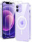 Xiltlly Magnétique Coque pour iPhone 12 / iPhone 12 Pro avec 2 Pièces Verre Trempés, Compatible avec MagSafe, Anti Rayures Antichoc TPU Bumper Housse Etui, Transparent