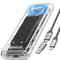 ORICO 40gbps NVMe SSD Gehäuse mit Lüfter, Werkzeugfreies M.2 SSD Gehäuse für Thunderbolt 4/3 USB 3.2/3.1/3.0, Transparentes M2 Adapter Unterstützt M-Key SSD 2230/2242/2260/2280, TCM2-U4-BK