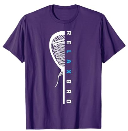 Relax Bro Funny Lacrosse Player Joke Lacrosse Stick Helmet T-Shirt